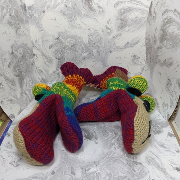 Kyber Rainbow Monkey Mittens, Children, tween with tags - Picture 2 of 4